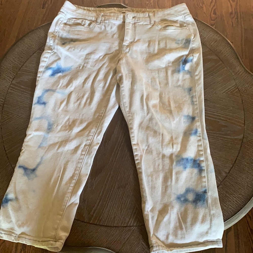 Stone Wash Crop Jeans